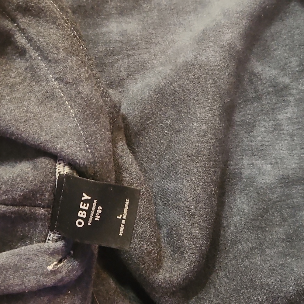 Obey Charcoal Tie Dye Gray Hoodie - Picture 5 of 6
